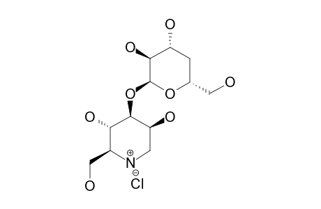 1,5-DIDEOXY-3-O-(4-DEOXY-ALPHA-D-XYLO-HEXOPYRANOSYL)-1,5-IMINO-D-MANNITOL-HYDROCHLORIDE