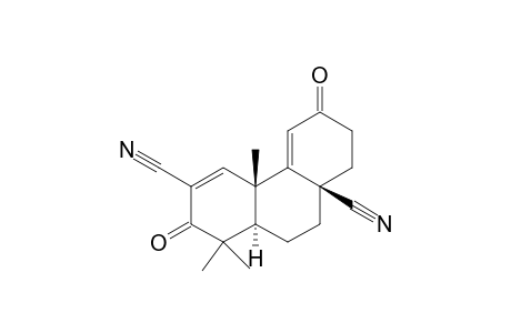 (+/-)-(4aS,8aR,10aR)-1,1,4a-Trimethyl-2,6-dioxo-1,2,4a,6,7,8,8a,9,10,10a-decahydrophenanthrene-3,8a-dicarbonitrile