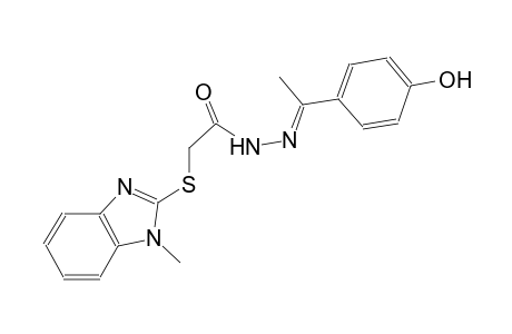 acetic acid, [(1-methyl-1H-benzimidazol-2-yl)thio]-, 2-[(E)-1-(4-hydroxyphenyl)ethylidene]hydrazide