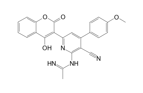 2-Acetamidino-4-(4-methoxyphenyl)-3-cyano-6-[2H-4-hydroxy-2-oxo-[1]benzopyran-3-yl]pyridine