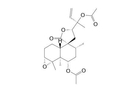 HETEROSCYPHOLIDE-A;3,4-EPOXY-6,13-DIACETOXY-5,10-TRANS-ClERODA-14-EN-20,12-OLIDE