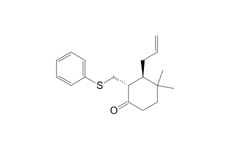 Cyclohexanone, 4,4-dimethyl-2-[(phenylthio)methyl]-3-(2-propenyl)-, trans-(.+-.)-