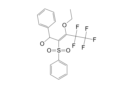 (E)-3-ETHOXY-1,1,1,2,2-PENTAFLUORO-5-PHENYL-4-(PHENYLSULFONYL)-PENT-3-EN-5-OL