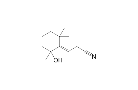 (3E)-3-(2,2,6-trimethyl-6-oxidanyl-cyclohexylidene)propanenitrile