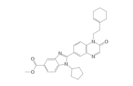 2-[1-(2-Cyclohex-1-enyl-ethyl)-2-oxo-1,2-dihydro-quinoxalin-6-yl]-1-cyclopentyl-1H-benzoimidazole-5-carboxylic acid methyl ester