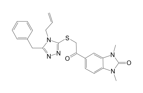 2H-1,3-Benzimidazol-2-one, 1,3-dihydro-1,3-dimethyl-5-[2-[[5-(phenylmethyl)-4-(2-propenyl)-4H-1,2,4-triazol-3-yl]thio]acetyl]-
