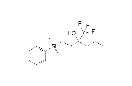 1-(dimethyl(phenyl)silyl)-3-(trifluoromethyl)hexan-3-ol