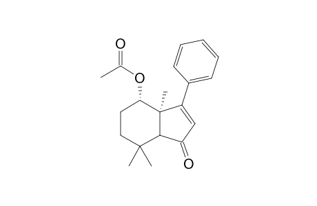 Acetic acid (3aRS,4RS,7aSR)-3a,7,7-trimethyl-1-oxo-3-phenyl-3a,4,5,6,7,7a-hexahydro-1H-inden-4-yl ester