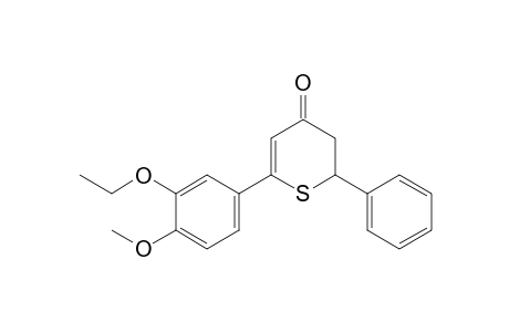 2,3-Dihydro-6-(3'-ethoxy-4'-methoxyphenyl)-2-phenylthiopyran-4-one