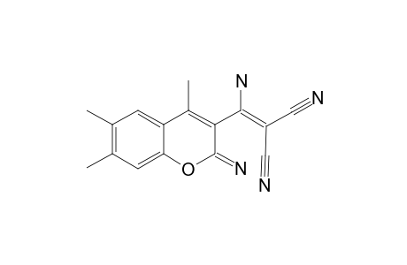2-AMINO-3-CYANO-3-(2-IMINO-4,6,7-TRIMETHYL-2H-1-BENZOPYRAN-3-YL)-PROP-2-ENE-NITRILE