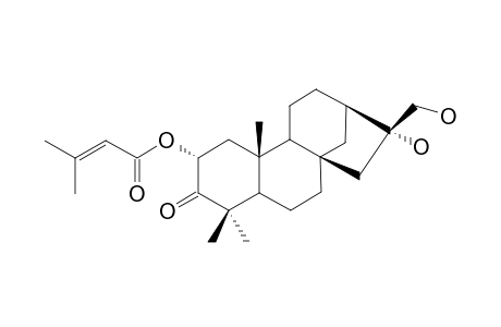 16R-2-ALPHA-(3-METHYL-2-BUTENOYLOXY)-17,16-DIHYDROXYPHYLLOClADANE-3-ONE