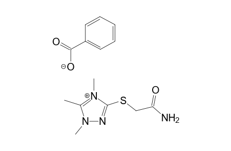 3-((2-amino-2-oxoethyl)thio)-1,4,5-trimethyl-1H-1,2,4-triazol-4-ium benzoate