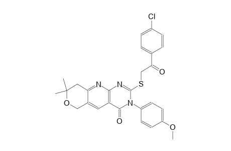 2-{[2-(4-chlorophenyl)-2-oxoethyl]sulfanyl}-3-(4-methoxyphenyl)-8,8-dimethyl-3,6,8,9-tetrahydro-4H-pyrano[3',4':5,6]pyrido[2,3-d]pyrimidin-4-one