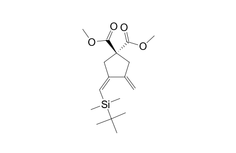 (Z)-1,1-DICARBOMETHOXY-3-METHYLENE-4-DIMETHYL-TERT.-BUTYLSILYLMETHYLENE-CYCLOPENTANE