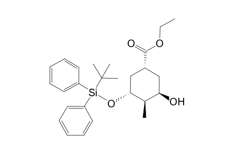 (1R,3R,4R,5R)-3-(tert-Butyl-diphenyl-silanyloxy)-5-hydroxy-4-methyl-cyclohexanecarboxylic acid ethyl ester