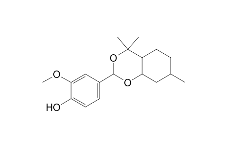2-Methoxy-4-((4aRS,7RS)-4,4,7-trimethylhexahydro-4H-benzo[d][1,3]dioxin-2-yl)phenol