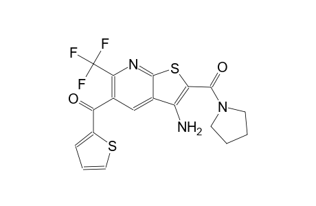 methanone, [3-amino-2-(1-pyrrolidinylcarbonyl)-6-(trifluoromethyl)thieno[2,3-b]pyridin-5-yl]-2-thienyl-