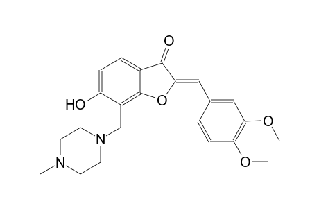3(2H)-benzofuranone, 2-[(3,4-dimethoxyphenyl)methylene]-6-hydroxy-7-[(4-methyl-1-piperazinyl)methyl]-, (2Z)-