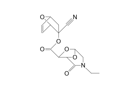 1S,2R,4S-2-Ex-cn-7-oxabicy(2.2.1)hept-5-en-2-end-yl 1S,5R,7S-3-et-2-oxo-6,8-dioxa-3-azabicy(3.2.1)octan-7-ex-carboxylate