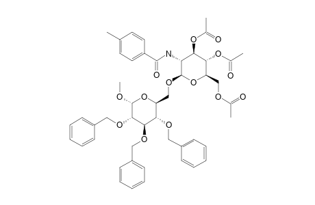 METHYL-O-(3,4,6-TRI-O-ACETYL-2-DEOXY-2-(4-METHYLBENZAMIDO)-BETA-D-GLUCOPYRANOSYL)-(1->6)-2,3,4-TRI-O-BENZYL-ALPHA-D-GLUCOPYRANOSIDE