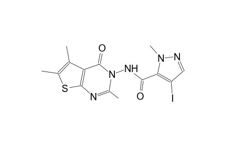 4-iodo-1-methyl-N-(2,5,6-trimethyl-4-oxothieno[2,3-d]pyrimidin-3(4H)-yl)-1H-pyrazole-5-carboxamide