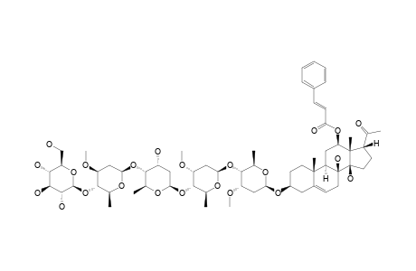 IKEMAGENIN-3-O-BETA-D-GLUCOPYRANOSYL-(1->4)-BETA-D-OLEANDROPYRANOSYL-(1->4)-BETA-D-DIGITOXOPYRANOSYL-(1->4)-BETA-D-CYMAROPYRANOSYL-(1->4)-B