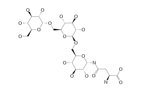 O-(ALPHA-D-GLUCOPYRANOSYL)-(1->6)-O-(BETA-D-GLUCOPYRANOSYL)-(1->6)-N-(L-BETA-ASPARTYL)-ALPHA-D-GLUCOPYRANOSYL-AMINE