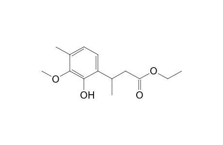 3-(2-hydroxy-3-methoxy-4-methyl-phenyl)butyric acid ethyl ester