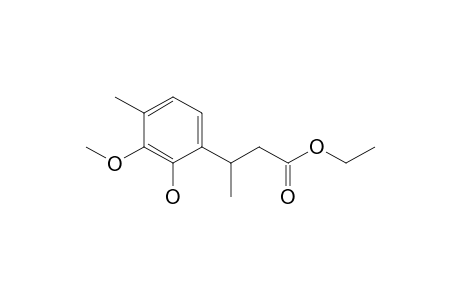 3-(2-Hydroxy-3-methoxy-4-methyl-phenyl)butyric acid ethyl ester