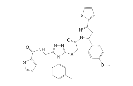 2-thiophenecarboxamide, N-[[5-[[2-[4,5-dihydro-5-(4-methoxyphenyl)-3-(2-thienyl)-1H-pyrazol-1-yl]-2-oxoethyl]thio]-4-(3-methylphenyl)-4H-1,2,4-triazol-3-yl]methyl]-
