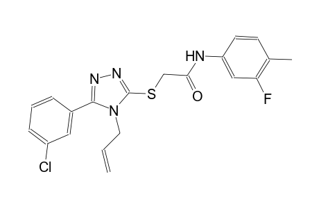 2-{[4-allyl-5-(3-chlorophenyl)-4H-1,2,4-triazol-3-yl]sulfanyl}-N-(3-fluoro-4-methylphenyl)acetamide