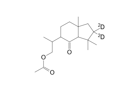 8-Deuterio-3-(1-aceoxymethyl)ethyl-6,9,9-(trimethyl-D1)cyclo[4.3.0]nonan-2-one