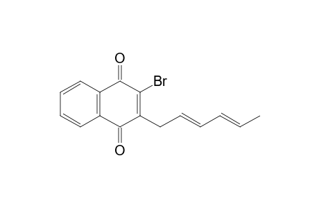 2-Bromo-3-(2,4-hexadienyl)naphthoquinone