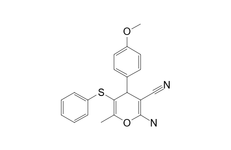 2-Amino-4-(4-methoxyphenyl)-6-methyl-5-(phenylthio)-4H-pyran-3-carbonitrile