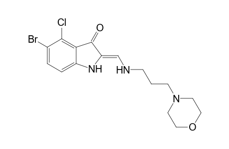 5-Bromo-4-chloro-2-({[3-(4-morpholinyl)propyl]amino}methylene)-1,2-dihydro-3H-indol-3-one