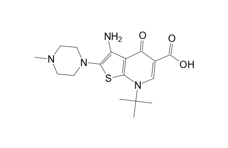 3-Amino-7-tert-butyl-2-(4-methyl-1-piperazinyl)-4-oxo-4,7-dihydrothieno[2,3-b]pyridine-5-carboxylic acid