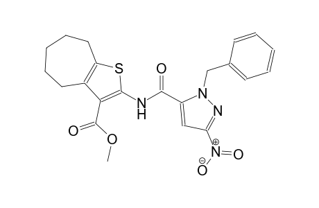 methyl 2-{[(1-benzyl-3-nitro-1H-pyrazol-5-yl)carbonyl]amino}-5,6,7,8-tetrahydro-4H-cyclohepta[b]thiophene-3-carboxylate