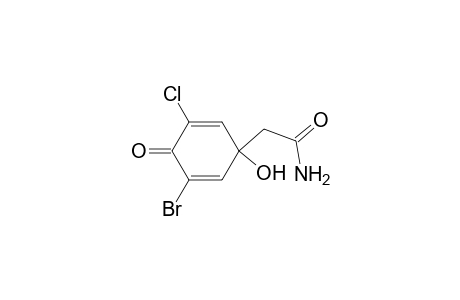 2,5-Cyclohexadiene-1-acetamide, 3-bromo-5-chloro-1-hydroxy-4-oxo-, (.+-.)-