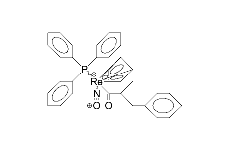 (SS, RR)-/.eta.-5/-Cyclopentadienyl-nitroso-triphenylphosphino-(2-methyl-3-phenyl-1-oxo-propyl) rhenium