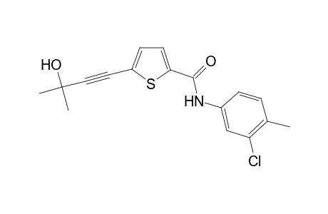 2-Thiophenecarboxamide, N-(3-chloro-4-methylphenyl)-5-(3-hydroxy-3-methyl-1-butynyl)-