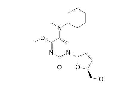 1-(2,3-DIDEOXY-ALPHA-D-GLYCERO-PENTOFURANOSYL)-4-METHOXY-5-(N-METHYLCYClOHEXYLAMINO)-PYRIDIN-2-(1H)-ONE