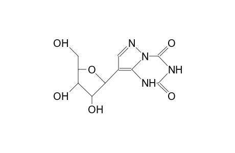 2,4-Dioxo-8.beta.-D-ribofuranosyl-pyrazolo-1,3,5-triazine