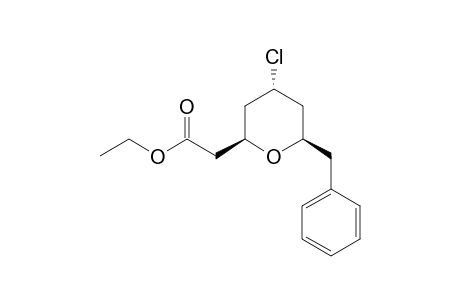 Ethyl 2-(6-benzyl-4-trans-chloro-tetrahydro-2H-pyran-2-yl)acetate