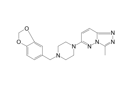 3-Methyl-6-(4-piperonylpiperazino)-[1,2,4]triazolo[4,3-b]pyridazine