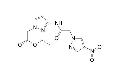 1H-Pyrazole-1-acetic acid, 3-[[2-(4-nitro-1H-pyrazol-1-yl)acetyl]amino]-, ethyl ester