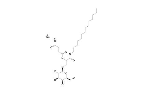 3-O-(BETA-D-GALACTOPYRANOSYL)-N-(3-CARBOXYPROPIONYL)-L-SERINE-TETRADECANAMIDE-SODIUM-SALT;II-GAL-SER-[C14]-[C3CO2NA]