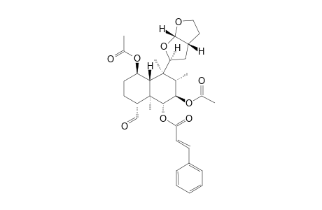 SCUTEREPENIN-D1;(4R,11S*,13R*)-6-ALPHA-TRANS-CINNAMOYLOXY-1-BETA,7-BETA-DIACETOXY-11,16:15,16-DIEPOXY-18-NEOCLERODANAL