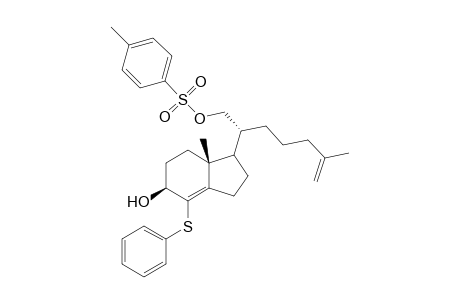 rac-(2R*)-2-{(5S*,7aR*)-[5-Hydroxy-7a-methyl-4-(phenylthio)-2,3,5,6,7,7a-hexahydro-1H-inden-1-yl]}-6-methylhept-6-enyl toluene-4-sulfonate