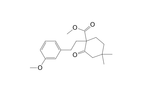 Cyclohexanecarboxylic acid, 1-[2-(3-methoxyphenyl)ethyl]-4,4-dimethyl-2-oxo-, methyl ester, (.+-.)-