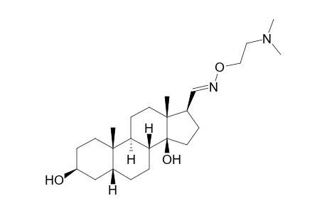 (E)-17.beta.-[[(2-Dimethylaminoethoxy)imino]methyl]-5.beta.-androstane-3.beta.,14.beta.-diol L-tartrate